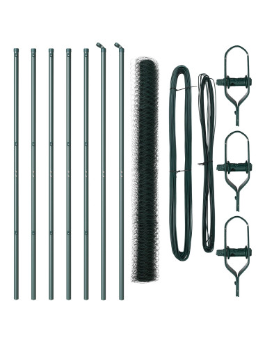 Palo della recinzione Verde 10 x 1,6 m (rete da 50 mm)