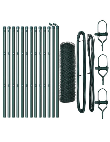 Palo della recinzione Verde 25 x 0,4 m (maglia da 13 mm)