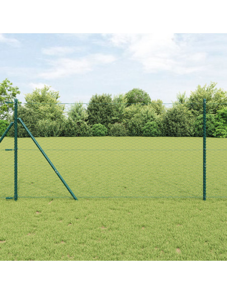 Palo della recinzione Verde 25 x 1,2 m (rete da 36 mm) Acciaio