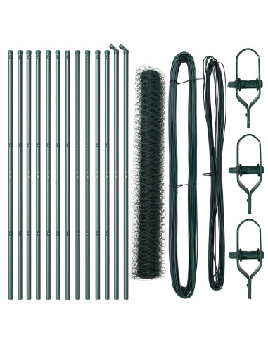 Palo della recinzione Verde 25 x 1,4 m (rete 50 mm)
