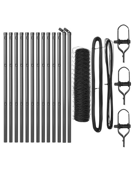 Set di Recinzioni Set di 2 Grigio Metallo Grande Robusto