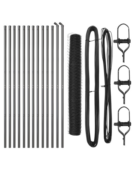 Set di Recinzione  Set di 2 Grigio Metallo 25 x 1,2 m Durevole