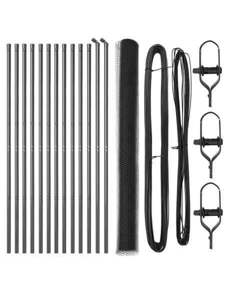Set di Recinzione  Set di 2 Grigio Acciaio 25 x 1,5 m Durevole
