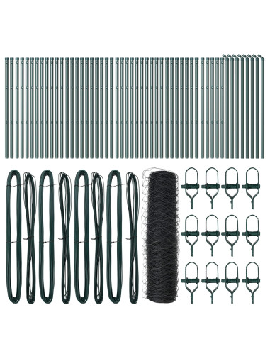 Palo della recinzione Grigio 100 x 0,5 m (maglia di 50 mm)