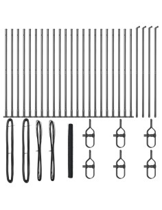 Palo della recinzione Grigio 50 x 1,5 m (maglia 36 mm)