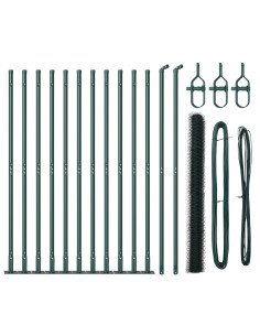 Palo della recinzione Verde 25 x 1,5 m (rete 36 mm) Acciaio