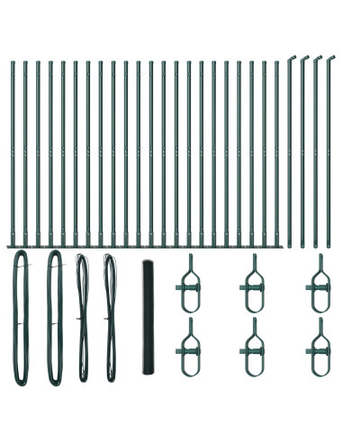 Palo della recinzione Verde 50 x 1,4 m (maglia 13 mm)
