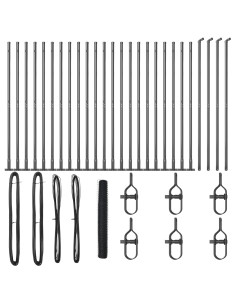 Palo della recinzione Grigio 50 x 1,2 m (maglia da 50 mm)