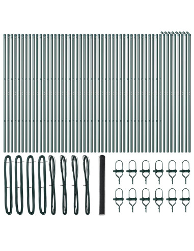 Palo della recinzione Grigio 100 x 1,6 m (rete 50 mm)