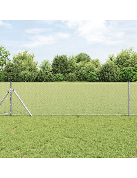 Recinzione esagonale 0,6x10 m in acciaio zincato,  Posti per recinzione 7 pz Ø32 mm 100 cm in acciaio zincato