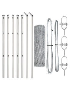 Palo della recinzione Argento 10 x 0,8 m (rete da 25 mm)