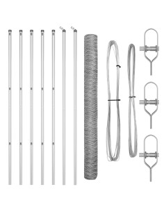 Palo della recinzione Argento 10 x 1,6 m (rete da 36 mm)