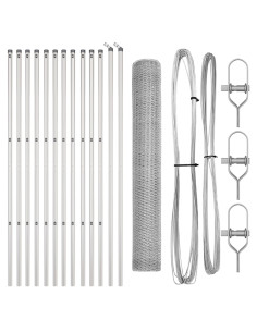 Palo della recinzione Argento 25 x 1,4 m (rete da 13 mm)