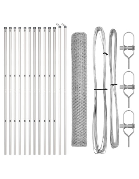 Palo della recinzione Argento 25 x 1,4 m (rete da 25 mm)