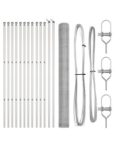 Palo della recinzione Argento 25 x 1,5 m (rete da 13 mm)