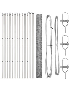 Palo della recinzione Argento 25 x 1,5 m (rete 36 mm) Acciaio