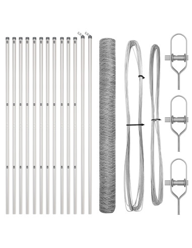 Palo della recinzione Argento 25 x 1,5 m (maglia 50 mm) Acciaio
