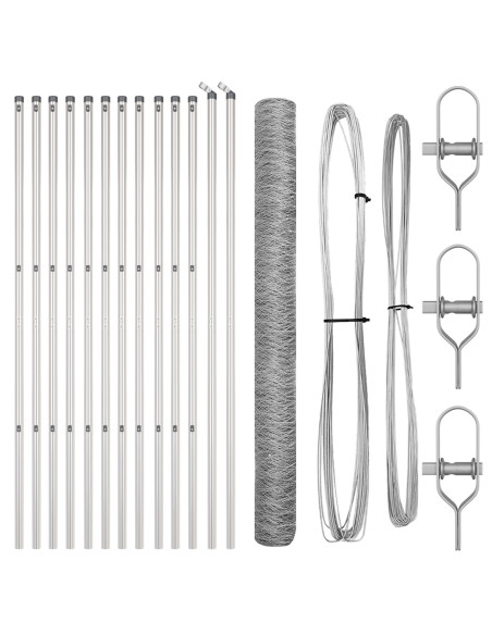 Palo della recinzione Argento 25 x 1,6 m (maglia 50 mm) Acciaio