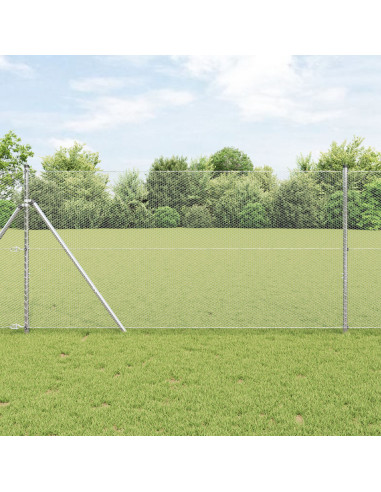 Palo della recinzione Argento 50 x 1,2 m (rete da 13 mm)