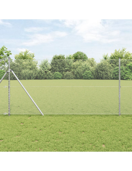 Palo della recinzione Argento 50 x 1,2 m (rete da 13 mm)