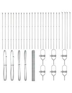 Palo della recinzione Argento 50 x 1,6 m (rete da 13 mm)