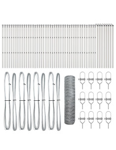 Palo della recinzione Argento 100 x 0,4 m (rete 50 mm) Acciaio