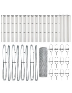 Palo della recinzione Argento 100 x 0,8 m (mesh da 13 mm)