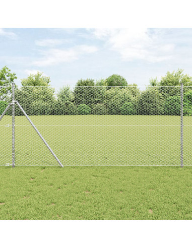 Palo della recinzione Argento 100 x 1 m (maglia da 25 mm)