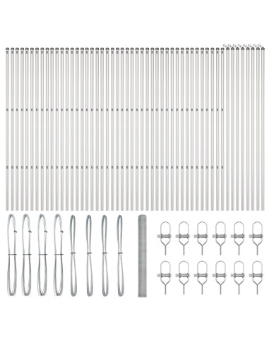 Palo della recinzione Argento 100 x 1,6 m (rete da 25 mm)