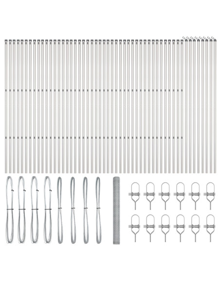 Palo della recinzione Argento 100 x 1,6 m (rete da 25 mm)