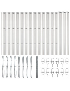 Palo della recinzione Argento 100 x 1,6 m (rete 50 mm) Acciaio