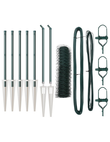 Palo della recinzione Verde 10 x 0,6 m (maglia 50 mm)