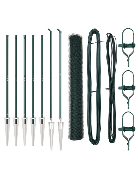 Palo della recinzione Verde 10 x 1,2 m (rete da 13 mm)