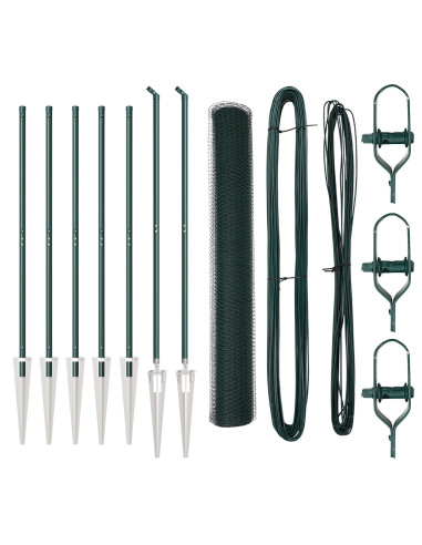 Palo della recinzione Verde 10 x 1,4 m (rete da 25 mm)