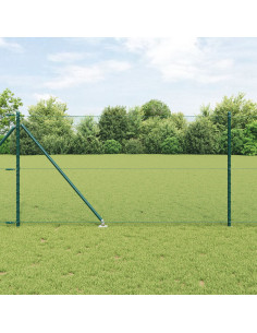 Palo della recinzione Verde 25 x 1 m (rete da 13 mm) Acciaio