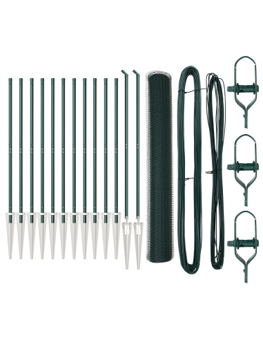 Palo della recinzione Verde 25 x 1 m (25 mm rete) Acciaio