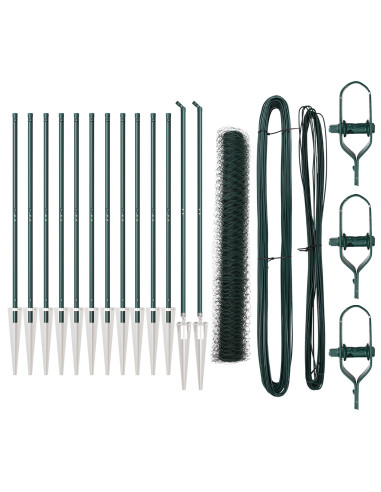 Palo della recinzione Verde 25 x 1,4 m (rete 50 mm)