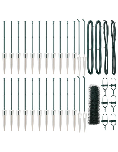 Palo della recinzione Verde 50 x 0,8 m (maglia da 50 mm)