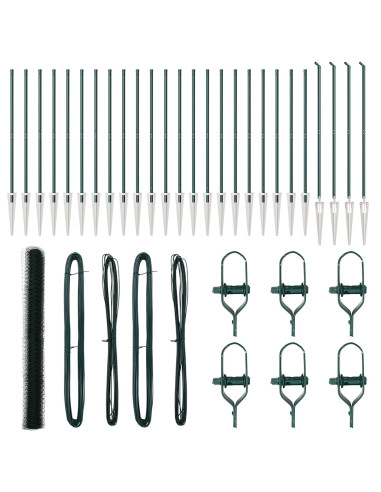 Palo della recinzione Verde 50 x 1,5 m (maglia 50 mm)