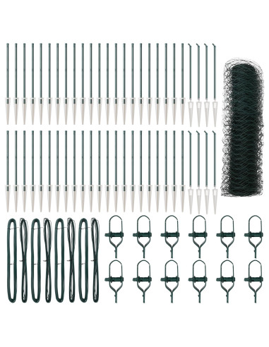 Palo della recinzione Verde 100 x 0,8 m (rete da 36 mm)