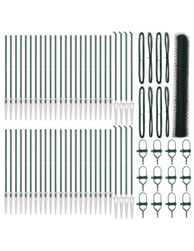 Palo della recinzione Verde 100 x 1,4 m (rete da 36 mm)