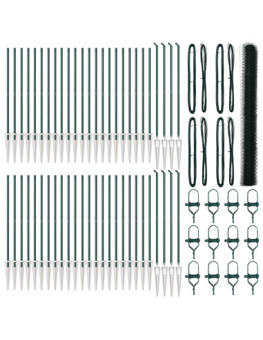 Palo della recinzione Verde 100 x 1,5 m (rete da 50 mm)