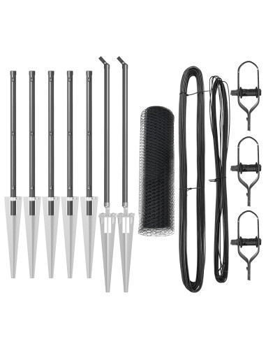 Palo della recinzione Grigio 10 x 0,4 m (rete da 25 mm)