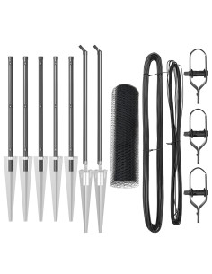 Palo della recinzione Grigio 10 x 0,5 m (rete da 25 mm)