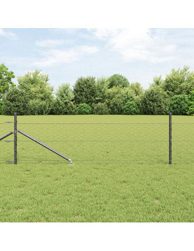 Palo della recinzione Grigio 10 x 0,5 m (rete da 50 mm)