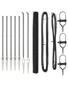 Palo della recinzione Grigio 10 x 1,5 m (maglia da 36 mm)