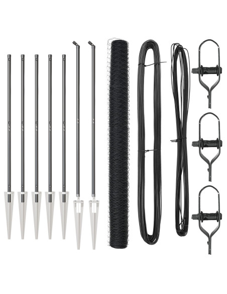 Palo della recinzione Grigio 10 x 1,5 m (maglia da 36 mm)