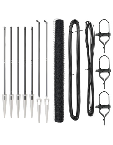 Palo della recinzione Grigio 10 x 1,5 m (50 mm rete)