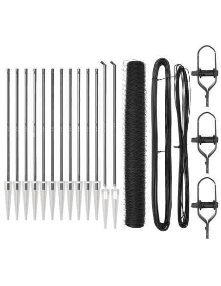 Palo della recinzione Grigio 25 x 1,2 m (rete da 36 mm) Acciaio