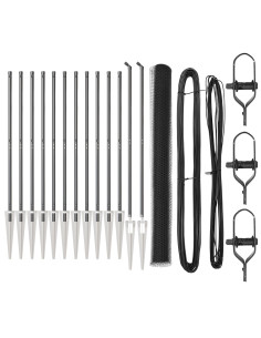 Palo della recinzione Grigio 25 x 1,5 m (rete da 13 mm) Acciaio